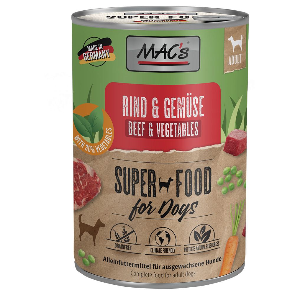 MAC's Superfood 6 x 400g Beef & Vegetables