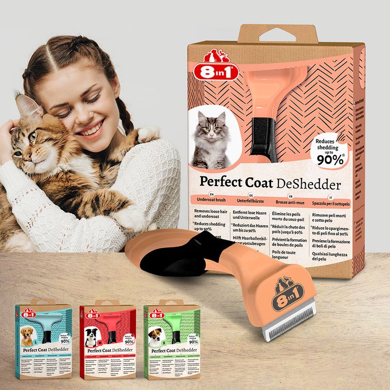 8in1 Perfect Coat DeShedder for Cats Comb width 4.6cm