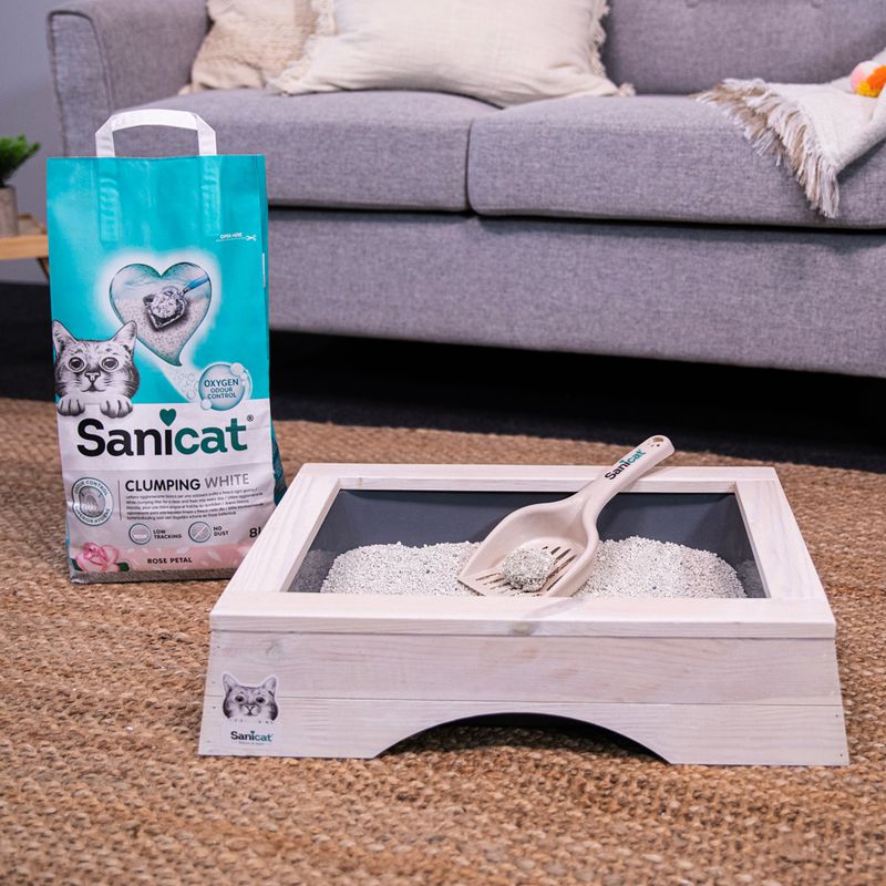 Sanicat White Rose Clumping Cat Litter 8l