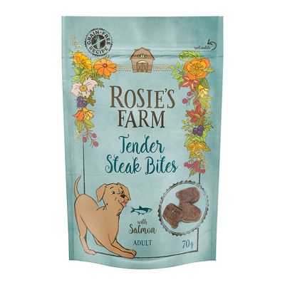 Rosie's Farm Adult Tender Steak Bites - Salmon 70g