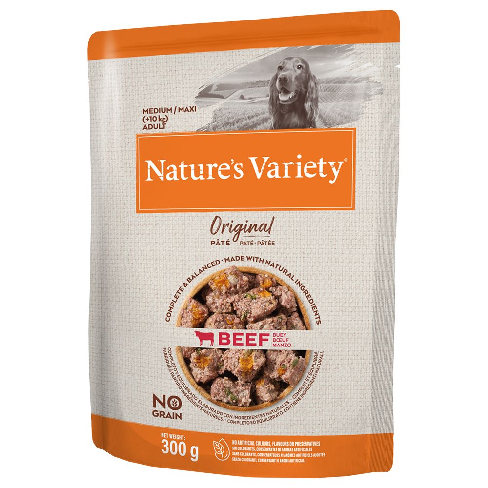 Megapack Nature's Variety Original Paté No Grain Medium/Maxi Adult 16x300 g Beef
