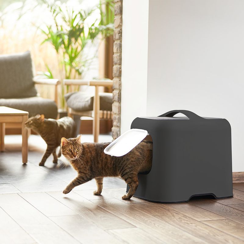 Rotho MyPet BIALA Cat Litter Tray Anthracite