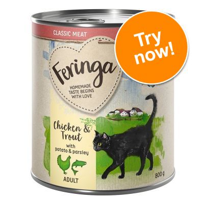 Feringa Classic Meat Trial Pack 6 x 800g Classic Mix 1 (Poultry, Lamb & Rabbit, Chicken & Trout)