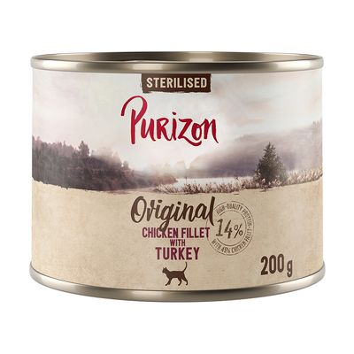 Purizon Adult Grain-Free Sterilised 6 x 200g Chicken Fillet with Salmon