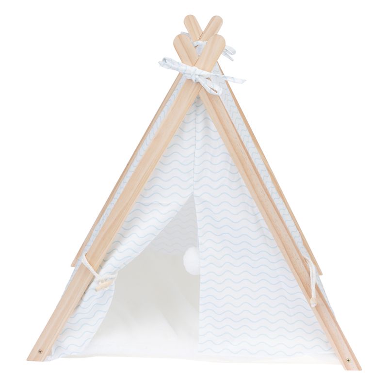 TIAKI Blue Wave Cat Teepee 56.5 x 61.5 x 61 cm (L x W x H)