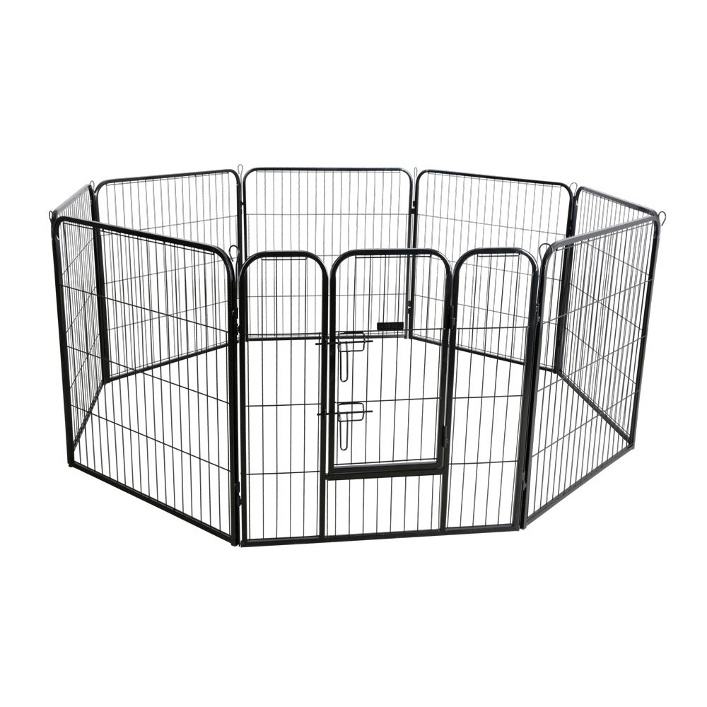 Kerbl Pet Enclosure with Door for Dogs and Puppies 8 elements, 80 x 77cm (W x H)