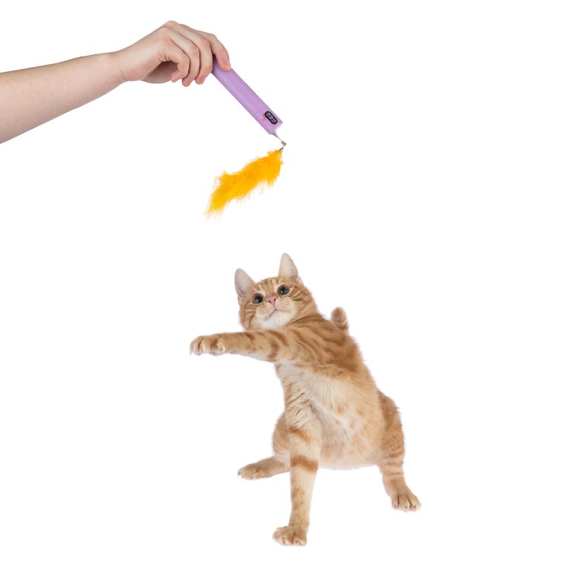 TIAKI Pompom Cat Dangler Toy with LED Pointer 1 Toy
