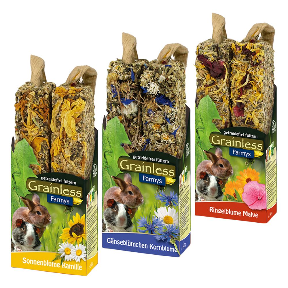 Jr Farm Farmy's Grainless Mixed Pack 3 x 2 Sticks (3 flavours each 140g)