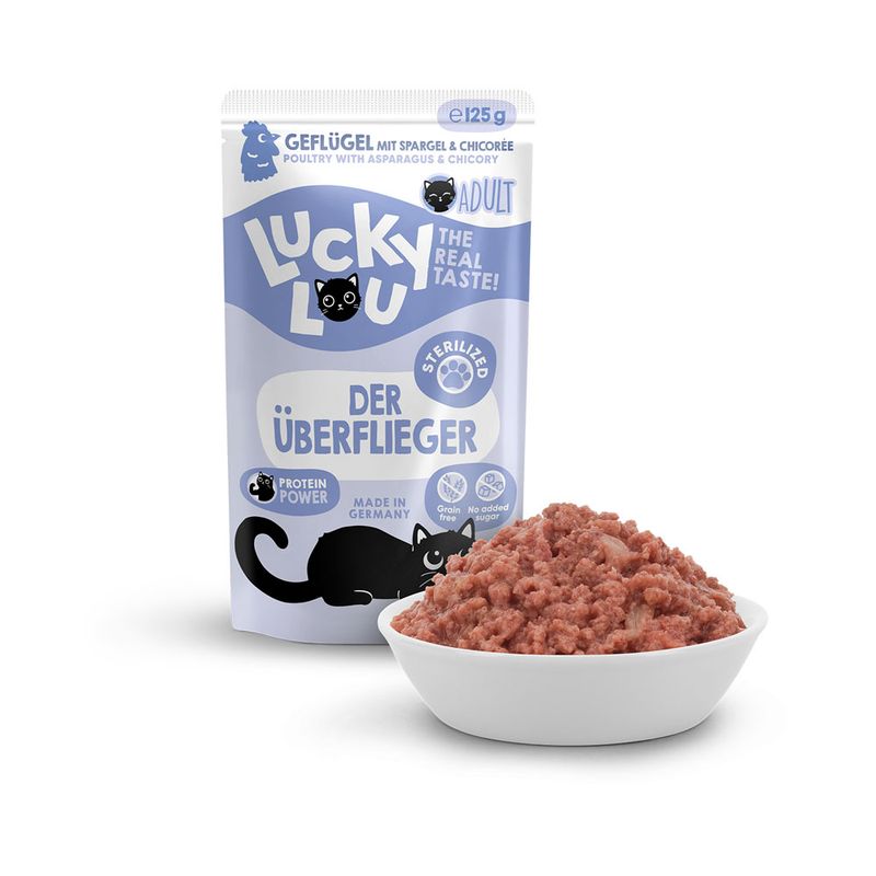 Lucky Lou Sterilized 16 x 125 g Poultry