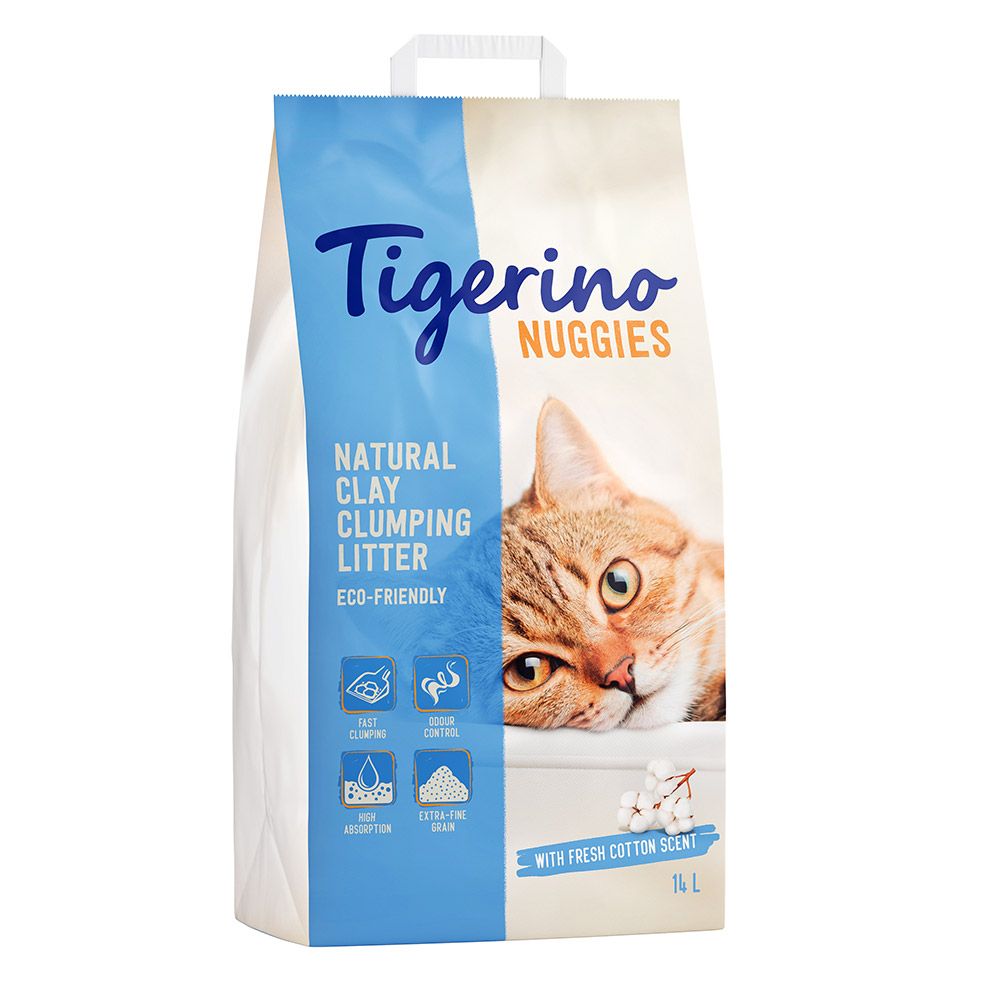 Tigerino Nuggies Cat Litter – Cotton Flower 14l