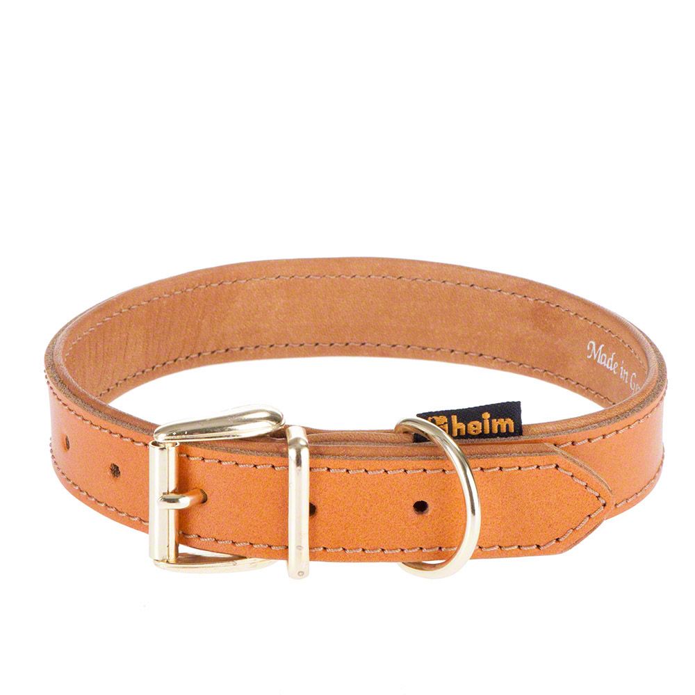Heim Buffalo Dog Collar - Cognac Size 55
