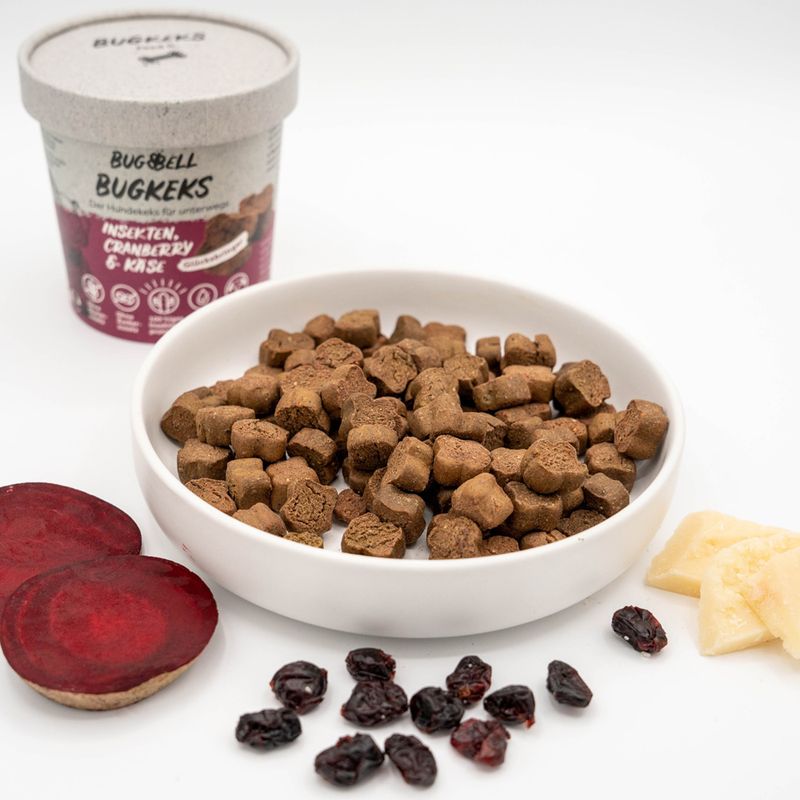 BugBell BugKeks Adult insects, cranberries and cheese 150 g
