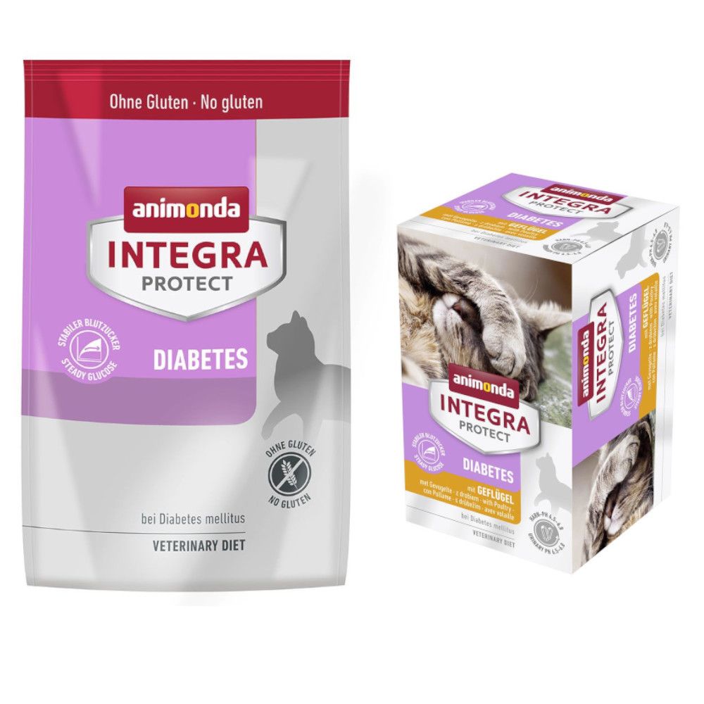 Animonda Integra Protect Dry Cat Food + Wet Cat Food - Bundle Price! Adult Urinary (1.2kg) + Chicken Urinary Struvite Stone (6 x 100g)