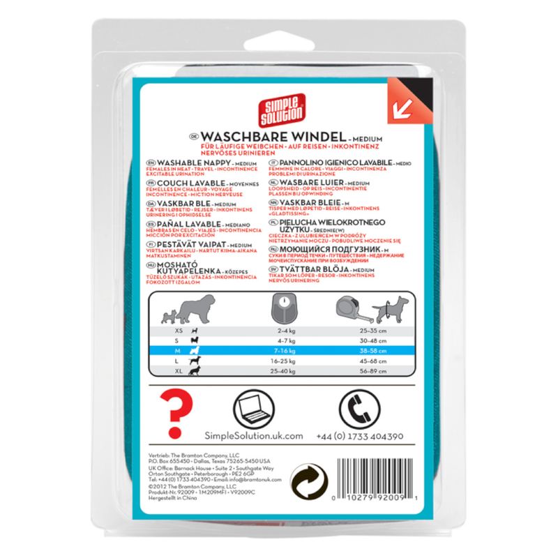 Simple Solution Washable Dog Nappy - Female Size XS, 1 Piece