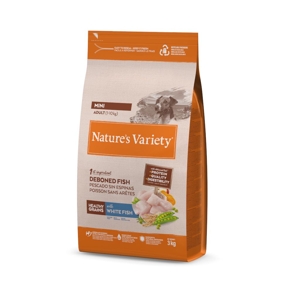 Nature's Variety Healthy Grains Adult Mini White Fish 3kg