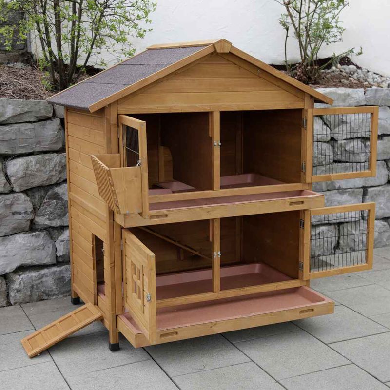 Kerbl Pet Rodent Hutch South Tyrol 125 x 87 x 142cm (L x W x H) (2 packages)