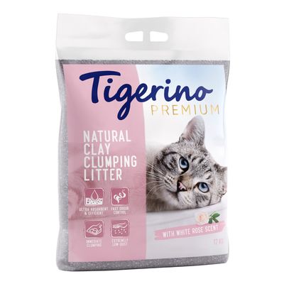 Tigerino Premium Cat Litter – White Rose Scented 12kg