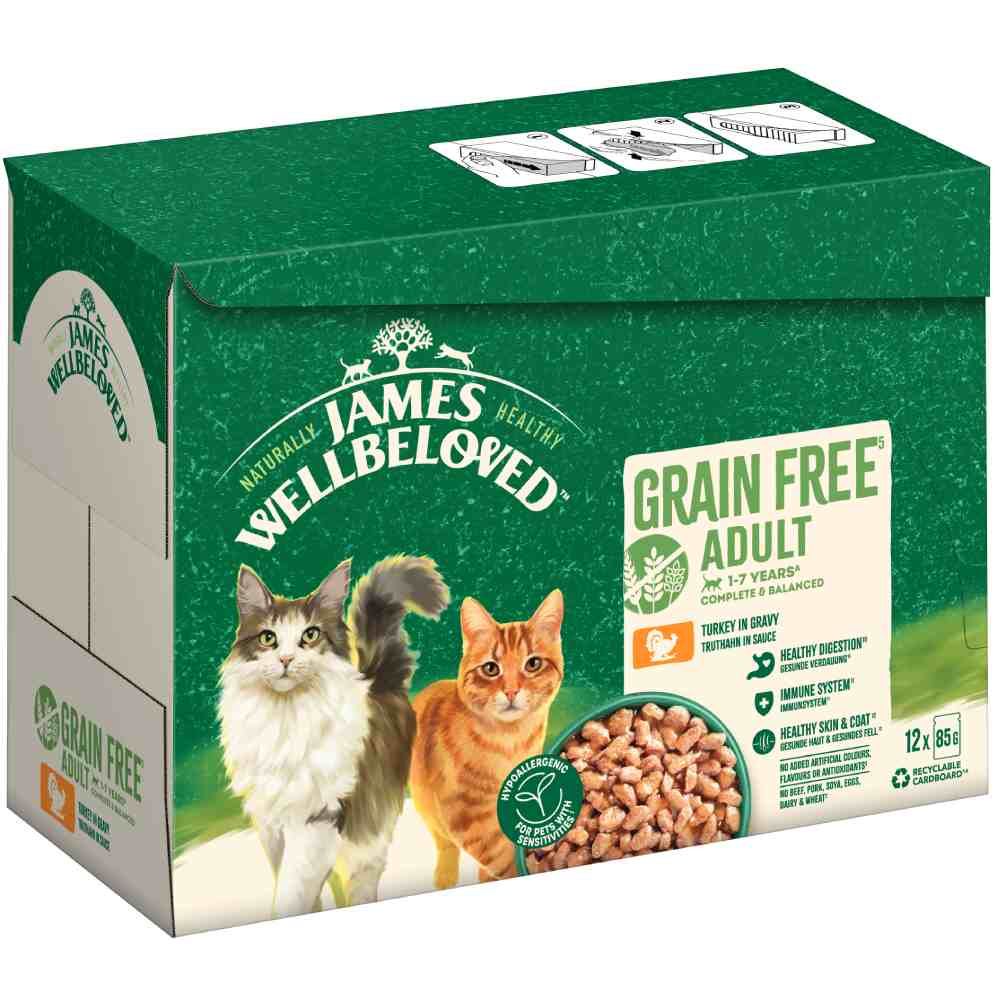 James Wellbeloved Adult Pouches - Turkey 12 x 85g