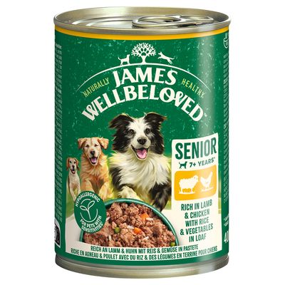 James Wellbeloved Senior Dog Hypoallergenic Lamb & Chicken in Pâté 6 x 400g