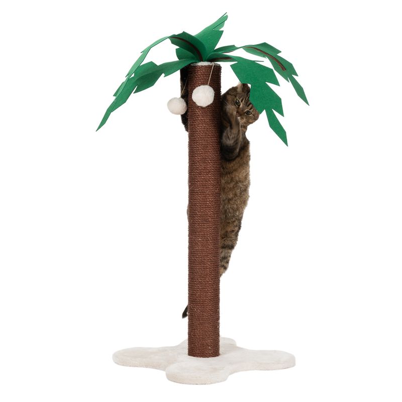 Coco Palm Scratching Post Brown / Cream