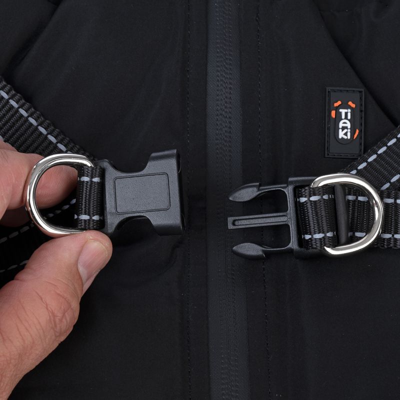 TIAKI Arkon Dog Coat with Harness - Black approx. 30cm Back Length