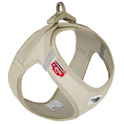 Curli Vest Harness Clasp Cord - Light Brown Size XS: Chest Circumference 33.9 - 38.2cm