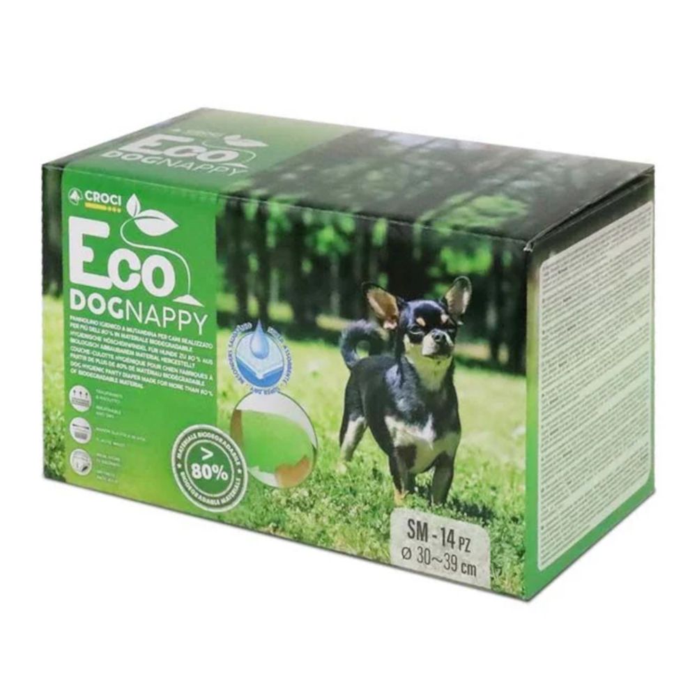 Croci Nappy Eco Dog Nappies Size S: 30 - 39cm, 14 nappies