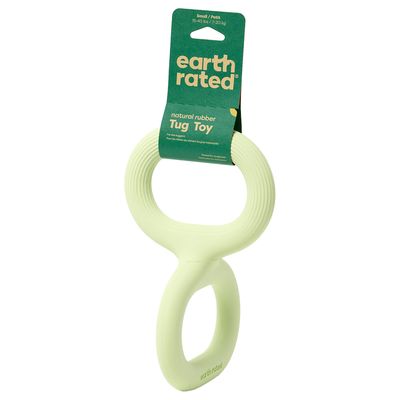 Earth Rated Natural Rubber Tug Toy Size S: 14 x 22.6cm (L x W)