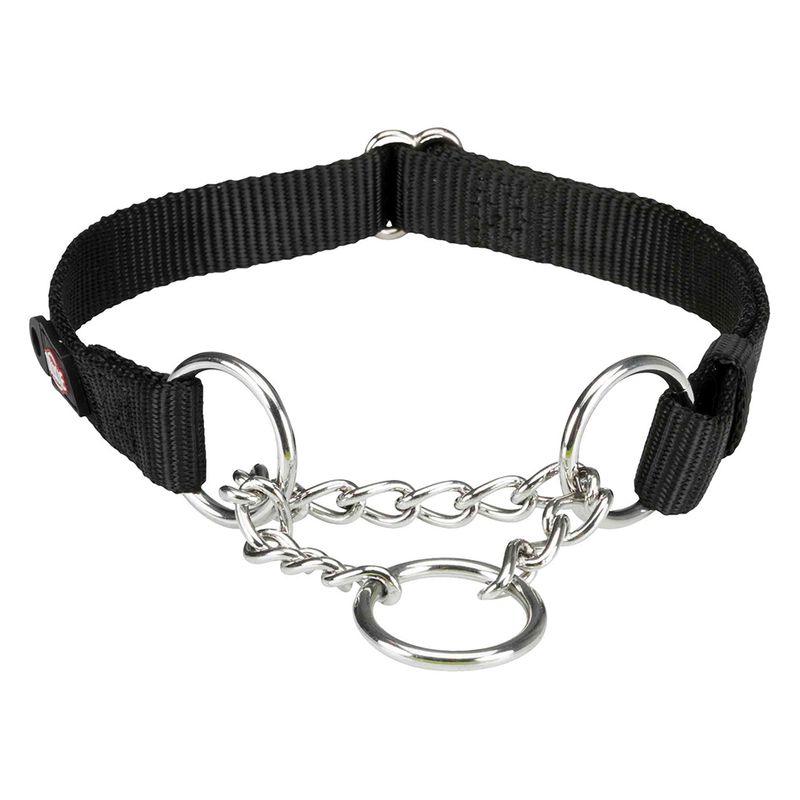 Trixie Premium Pull Stop Dog Collar - Black Size S–M: 30–40cm neck circumference, 15mm (W)