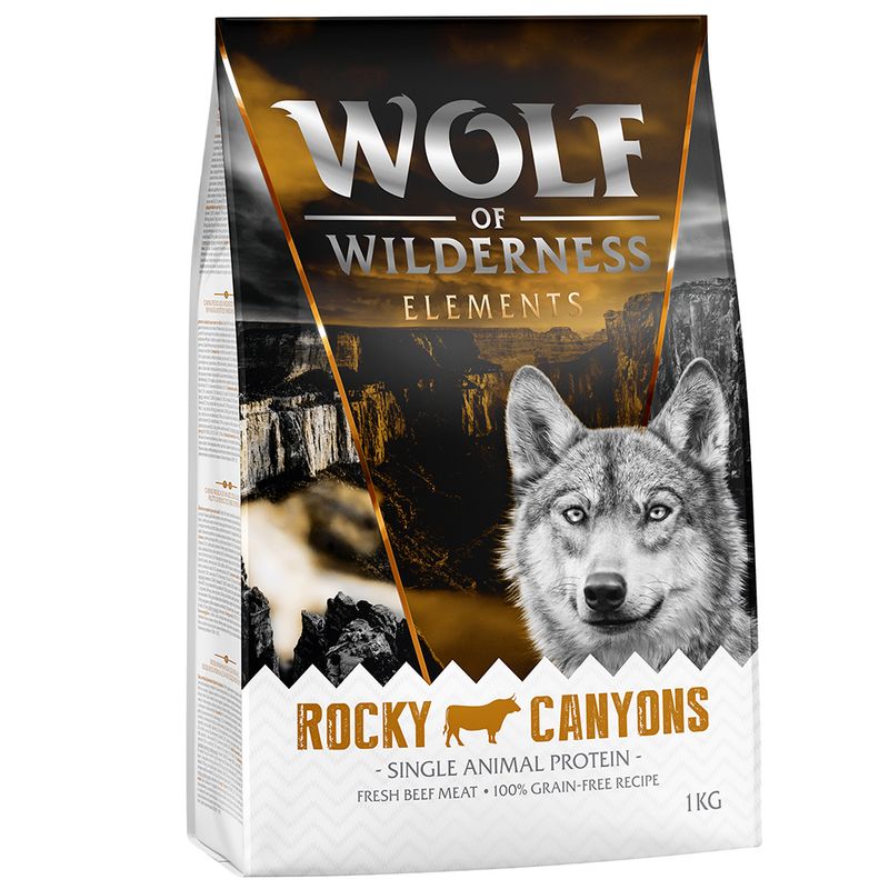 2 x 1kg Wolf of Wilderness Dry Dog Food - Try Now! Adult \