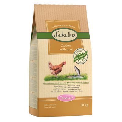 Lukullus Junior Cold-Pressed Chicken with Trout 10kg