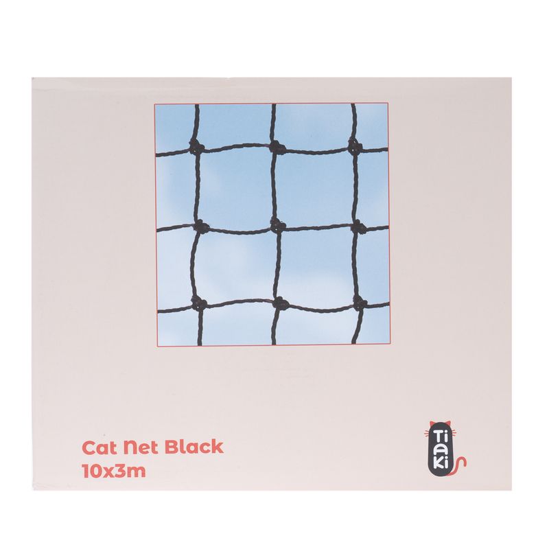 TIAKI Cat Safety Net with Wire Reinforcement - Black 2 x 1.5 m