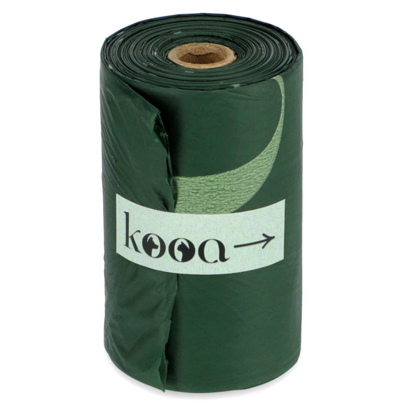 kooa Biodegradable Dog Poop Bags 6 Rolls (15 bags per roll)