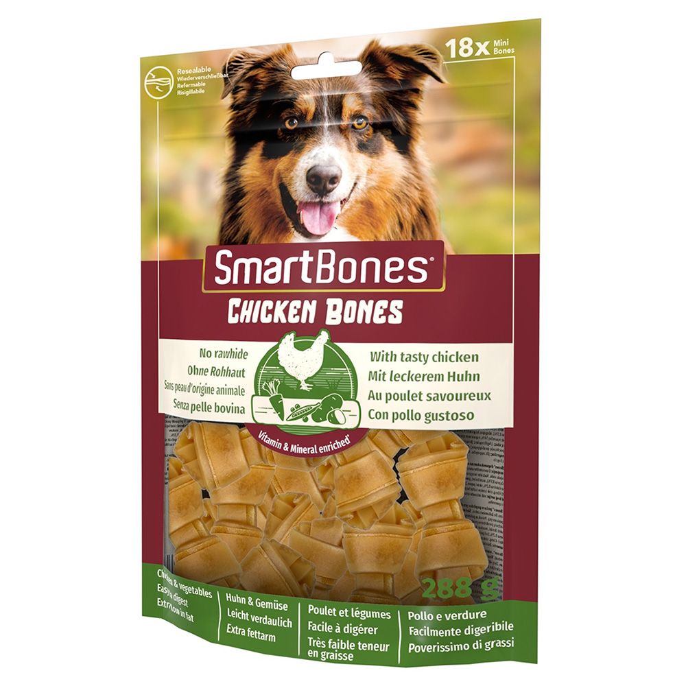 SmartBones Chew Snacks with Chicken for Small Dogs 18 Bones