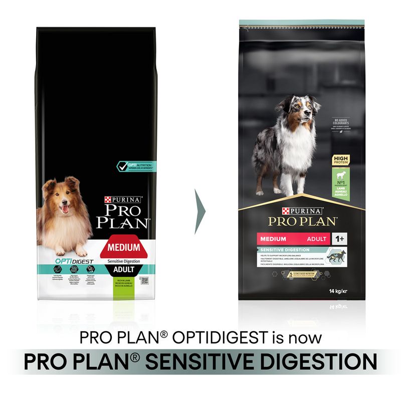 PURINA PRO PLAN Medium Adult Lamb & Rice Sensitive Digestion 3kg