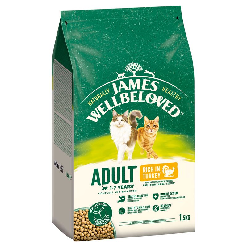 James Wellbeloved Adult Cat Hypoallergenic Turkey & Rice 4kg