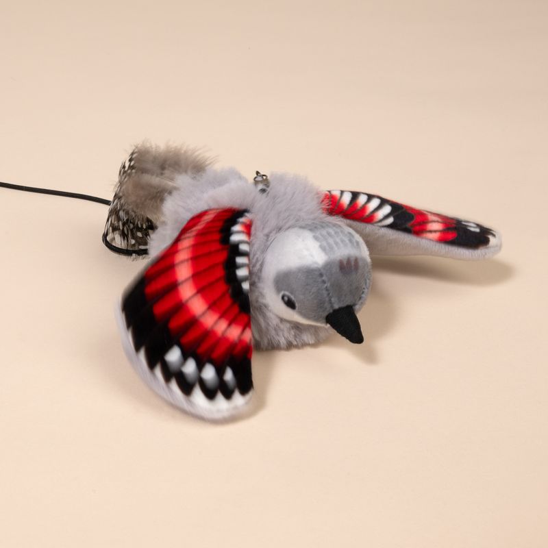 TIAKI Electronic Cat Fishing Rod Wall Runner with Feathers 1 Toy