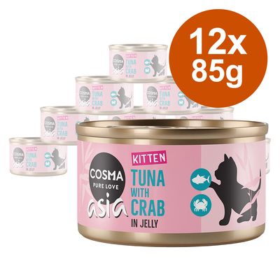 Cosma Asia Kitten in Jelly Saver Pack 12 x 85g Tuna with Salmon