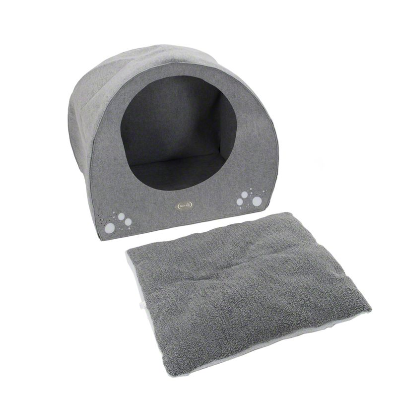 Igloo Dog Den - Grey 71 x 54 x 57 cm (L x W x H)