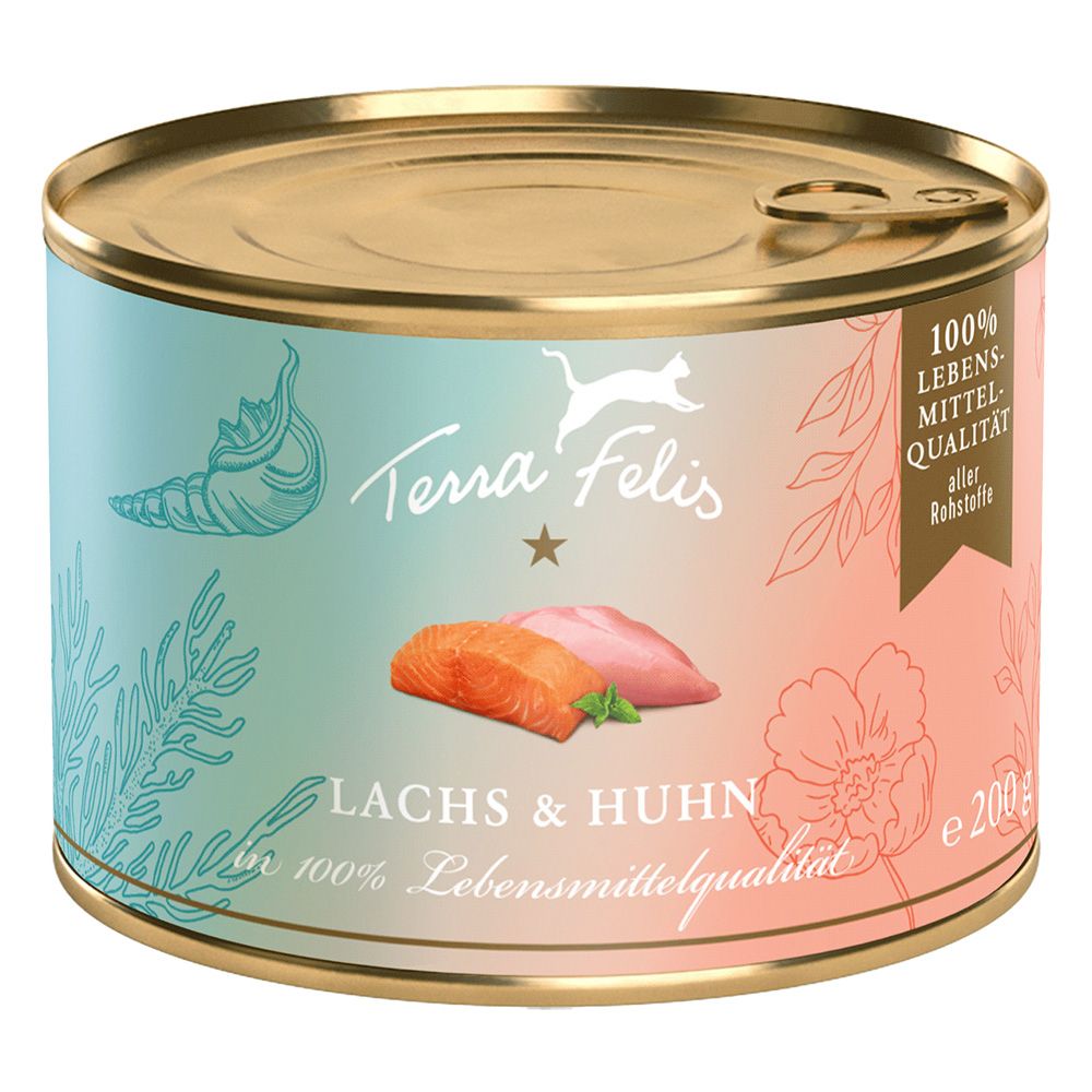 Saver Pack Terra Felis 24 x 200 g Salmon & chicken