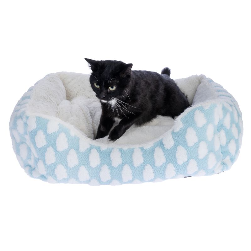 zooplus Basics Fluffy cuddly bed blue