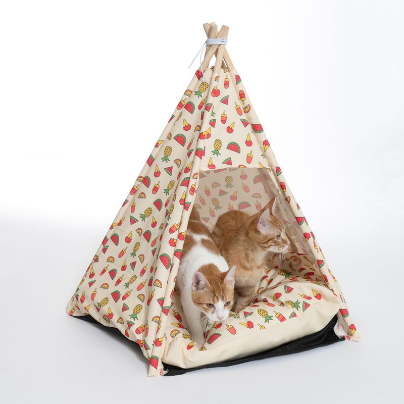TIAKI Tropical Teepee Pet Den approx. diameter 65 x (H) 75 cm