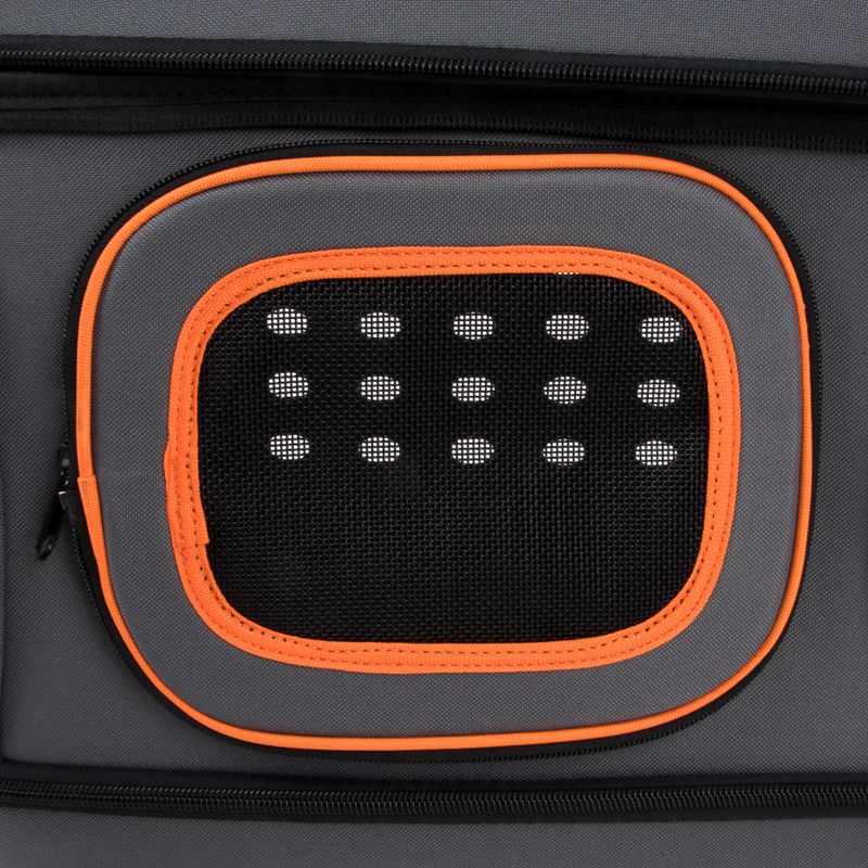 Collapsible Transport Case Grey & Orange: 42 x 32 x 30cm (L x W x H)