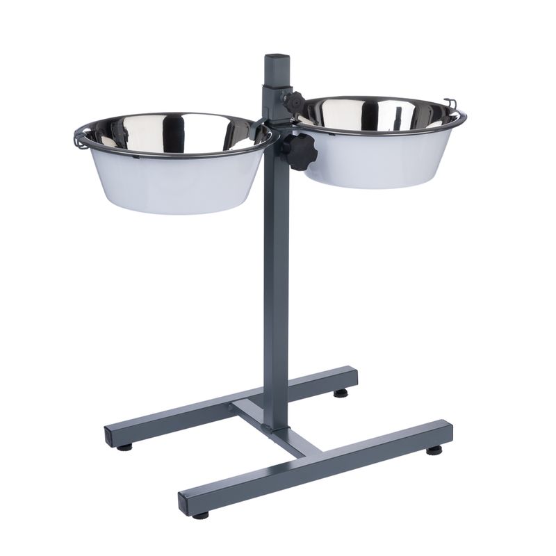 TIAKI Double Bowl with Adjustable Stand 2 x 875ml, diameter 17cm