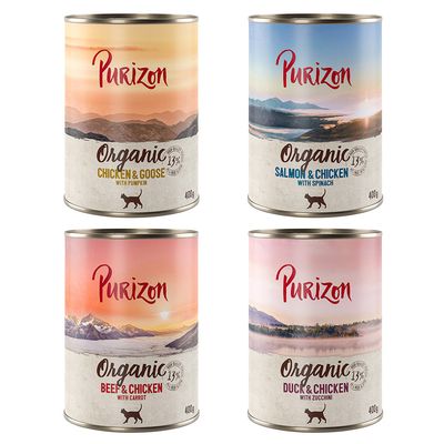 Purizon Organic 6 x 400g Duck & Chicken with Courgette