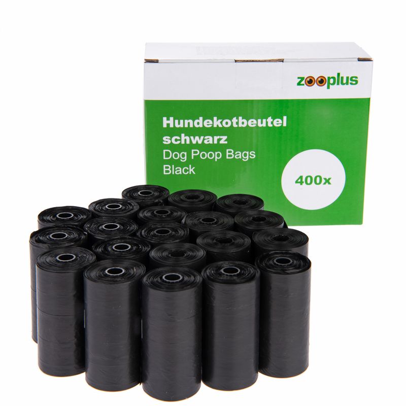 Dog Poop Bags - Black 4 Rolls (20 bags per roll)