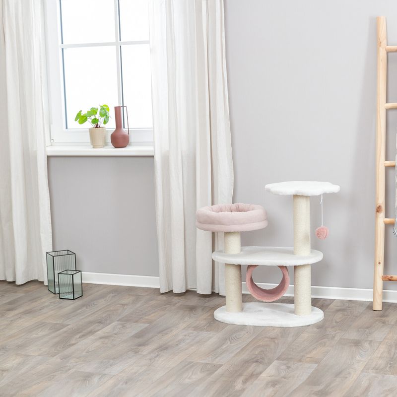 Trixie Isabella Scratching Post White / Dusky Pink