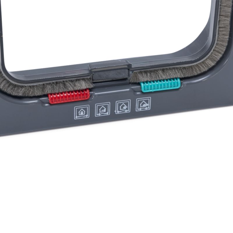 Karlie Cat Flap with 4-way Closure Incl. Tunnel Grey