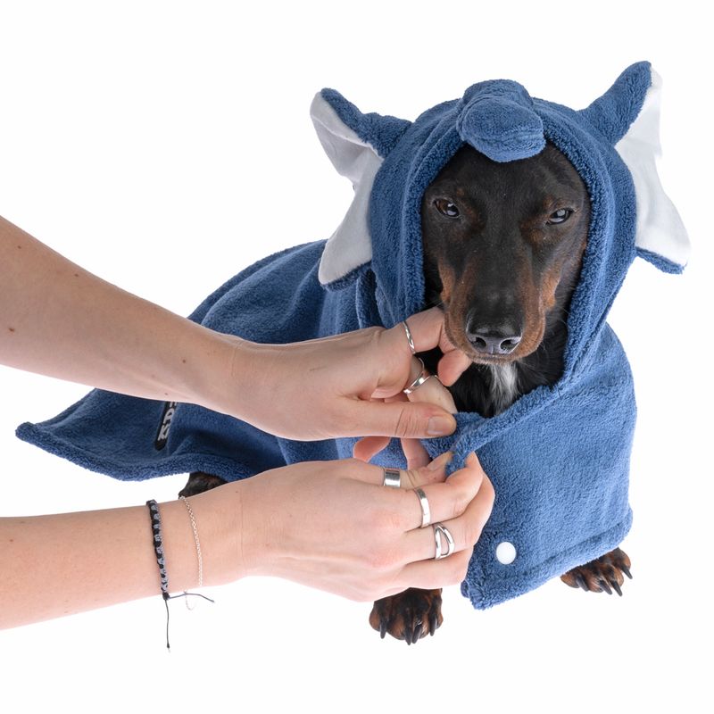TIAKI Dog Bathrobe - Elephant approx. 40cm Back Length