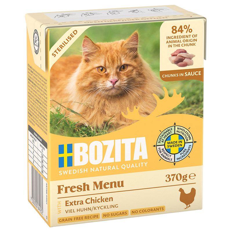 Bozita Chunks in sauce Saver Pack 24 x 370g Chicken Liver